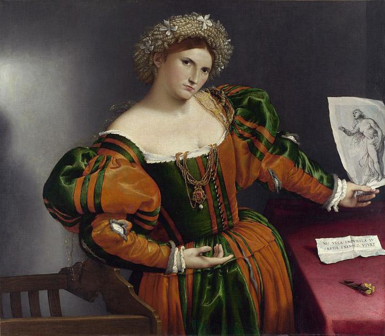 Lorenzo Lotto Portrait of a Lady as Lucretia (mk08) oil painting image